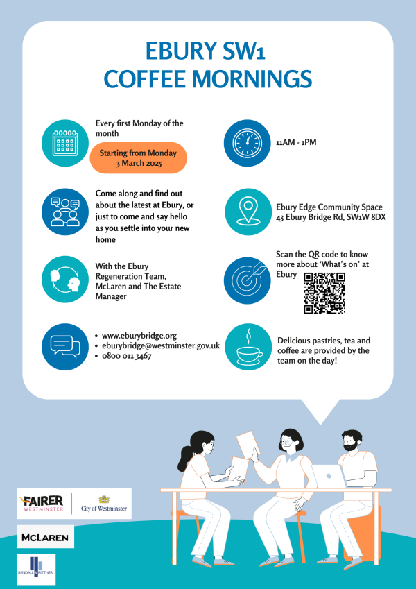 Ebury SW1 Coffee Mornings Flyer Poster