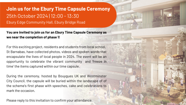 Ebury Time Capsule Event invitation