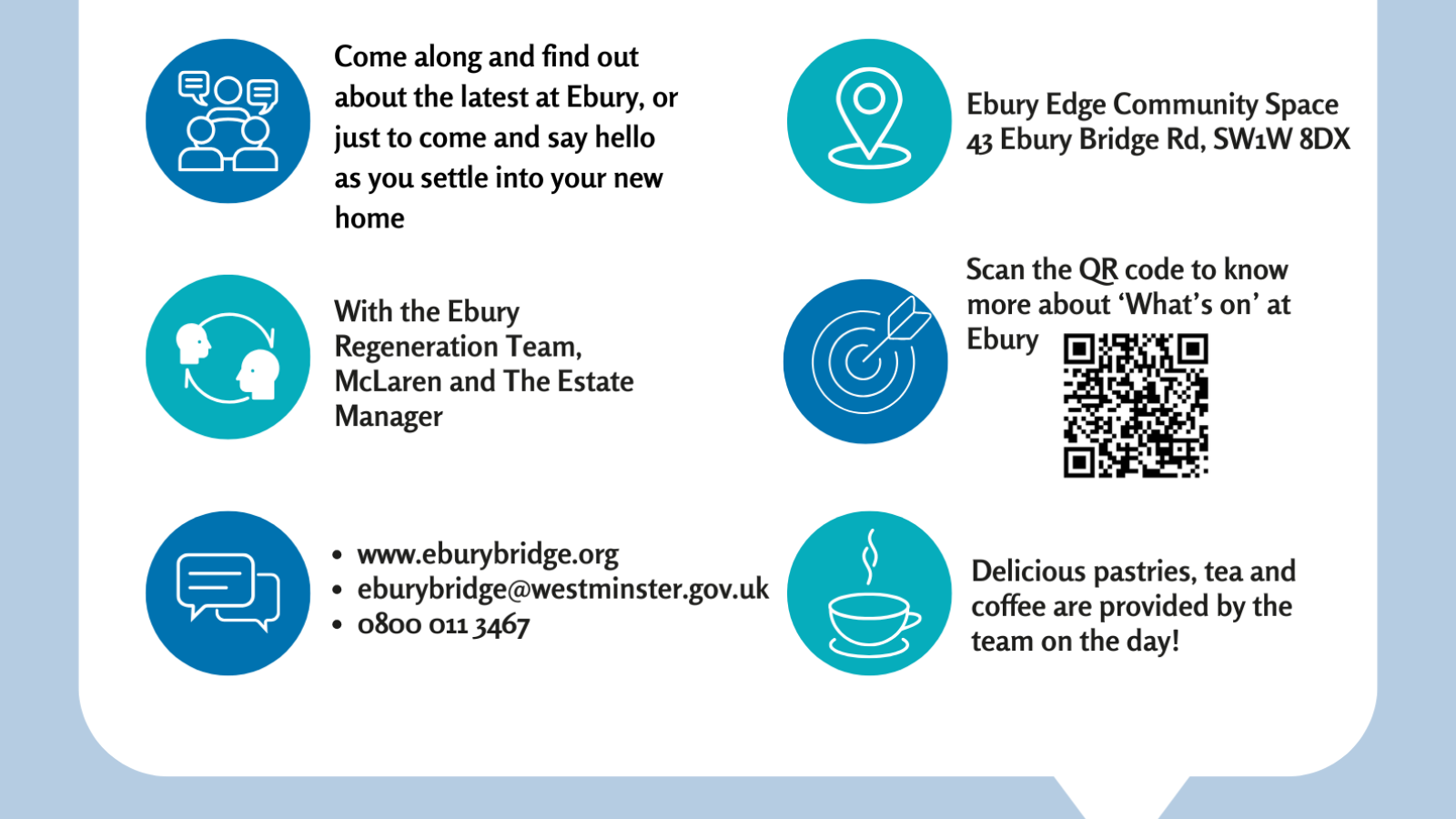 Ebury SW1 Coffee Mornings Flyer Poster